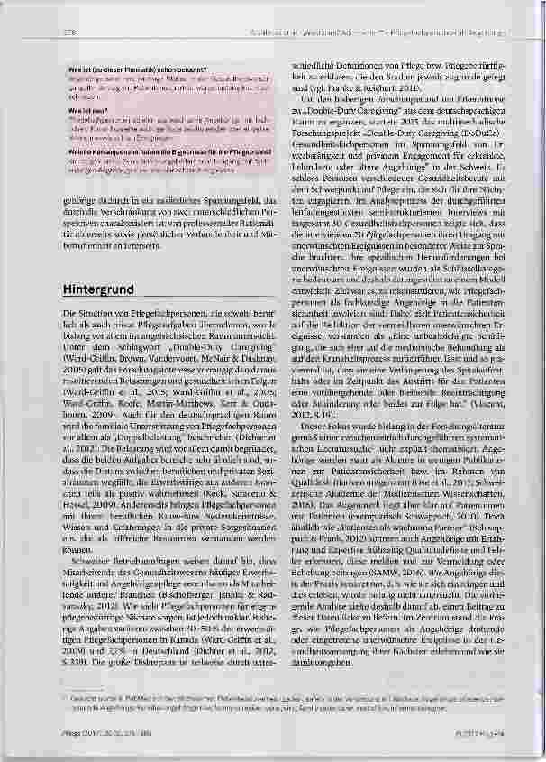 Vorschauseite 2: „Wachsam? Aber sicher! “ Gesundheitsfachpersonen als fachkundige Angehörige und ihre Rolle in der Patientensicherheit