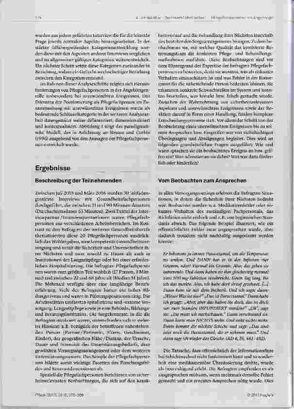 Vorschauseite 4: „Wachsam? Aber sicher! “ Gesundheitsfachpersonen als fachkundige Angehörige und ihre Rolle in der Patientensicherheit