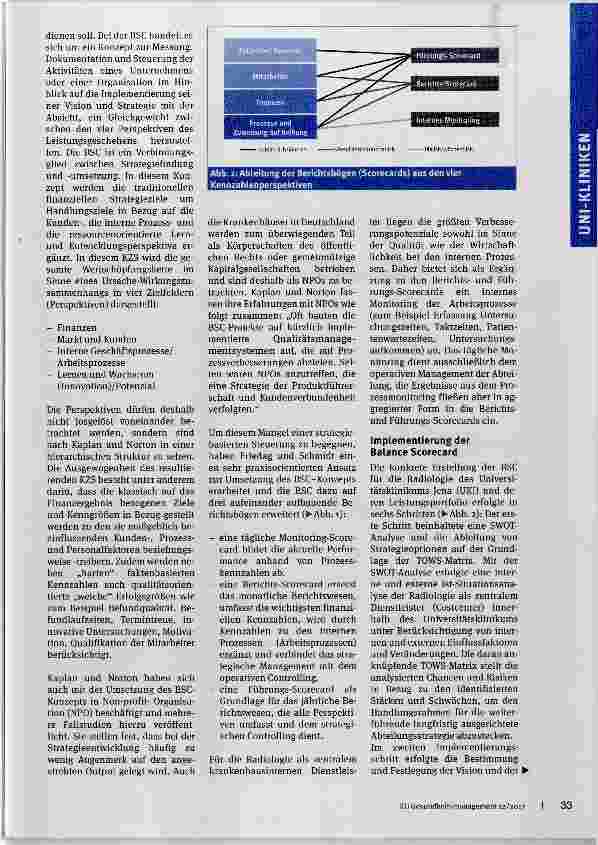 Vorschauseite 2: Balanced Scorecard-basiertes Controlling in der Radiologie
