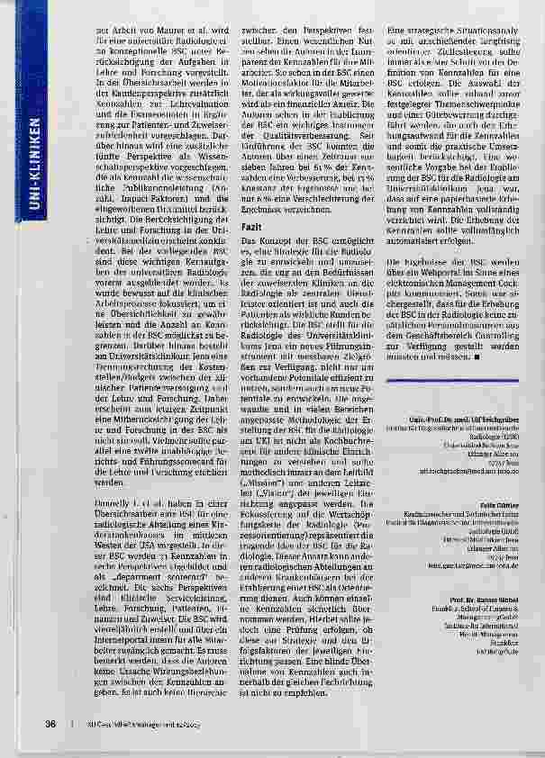 Vorschauseite 5: Balanced Scorecard-basiertes Controlling in der Radiologie