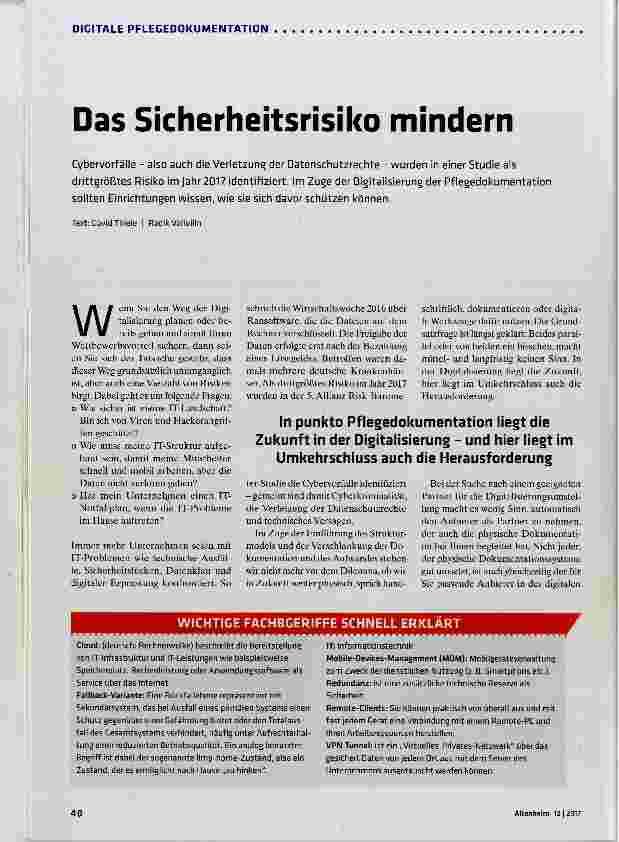 Vorschauseite 1: Das Sicherheitsrisiko mindern