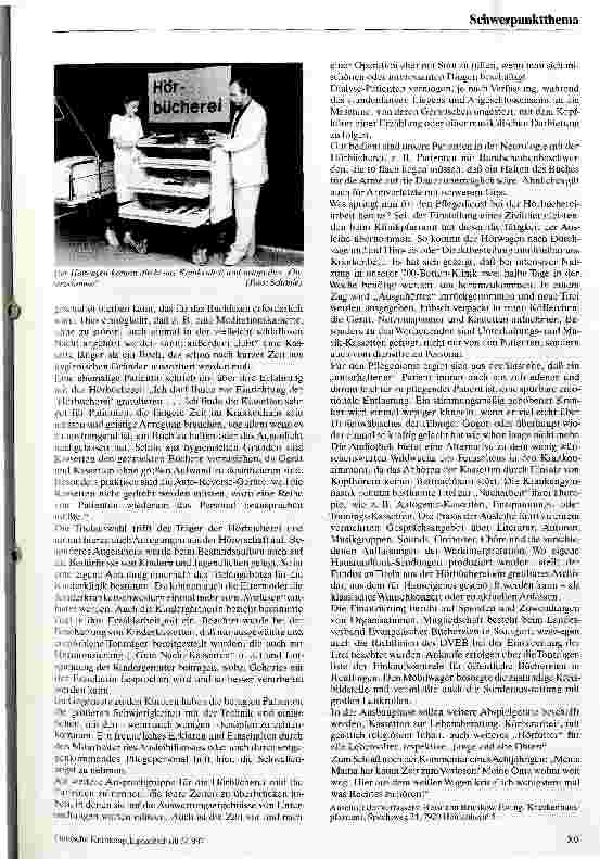 Vorschauseite 2: Die mobile Hörbücherei am Krankenbett Eine Einrichtung der evangelichen Klinikseelsorge Heidenheim/Brenz