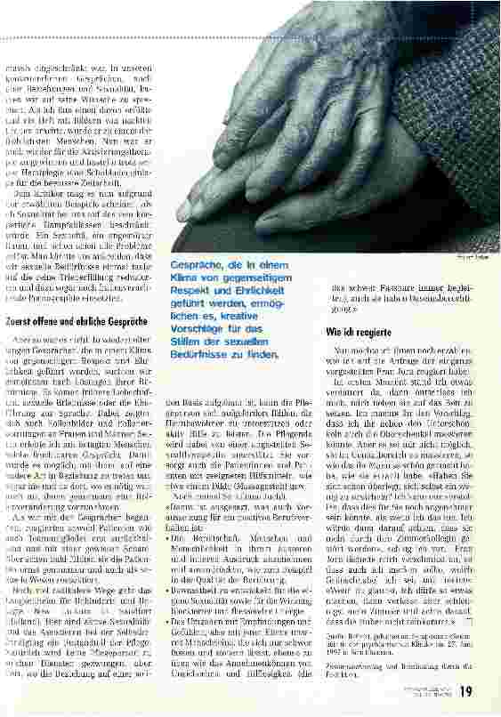Vorschauseite 4: Was tun mit den sexuellen Bedürfnissen der Patienten?