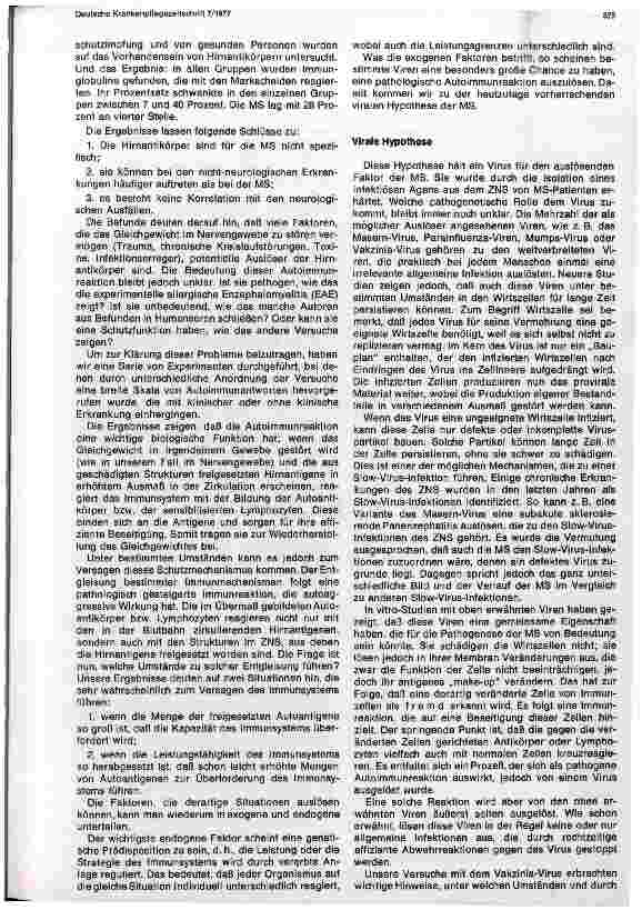 Vorschauseite 2: Zur Ätiologie und Pathogenese der Multiplen Sklerose