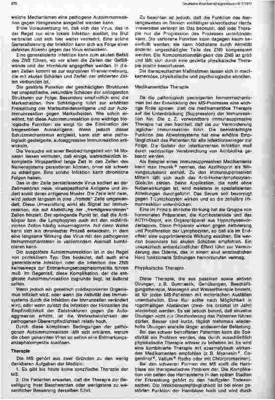 Vorschauseite 3: Zur Ätiologie und Pathogenese der Multiplen Sklerose