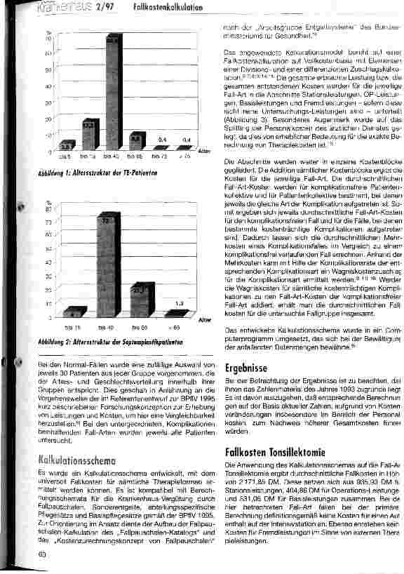 Vorschauseite 2: Fallkostenkalkulation der Therapien Tonsillektomie und Septumplastik Gesamtkosten unter Berücksichtigung typischer Komplikationen