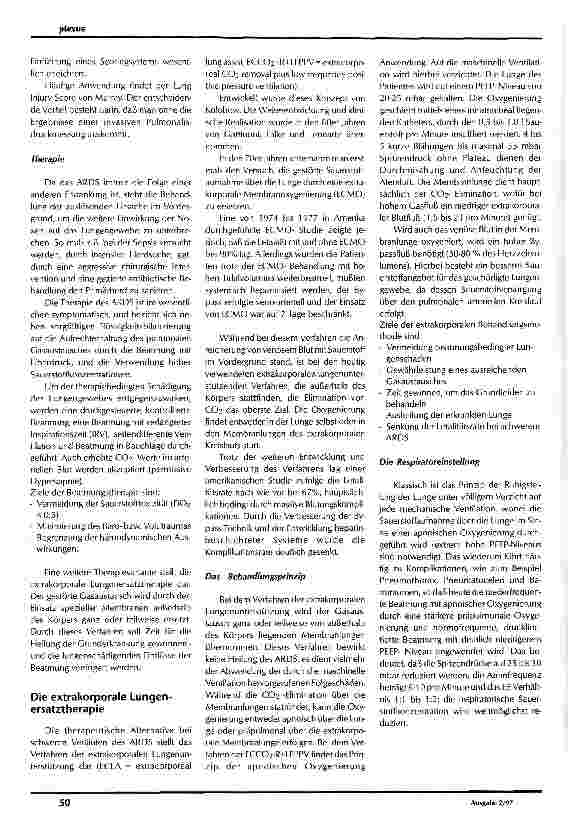 Vorschauseite 4: ARDS Pflegerische Aspekte bei der Behandlung des ARDS mittels extrakorporaler Lungenunterstützung