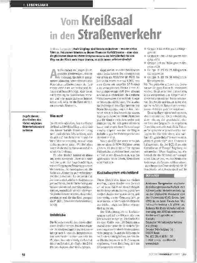 Vorschauseite 1: Vom Kreißsaal in den Straßenverkehr
