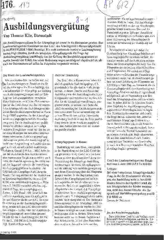 Vorschauseite 1: Ausbildungsvergütung
