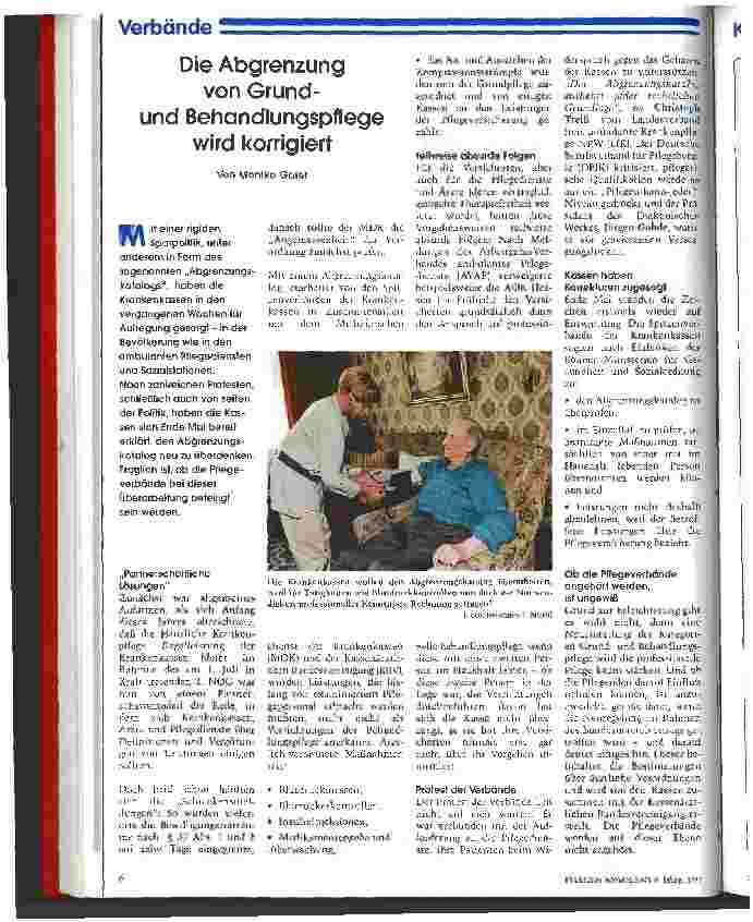 Vorschauseite 1: Die Abgrenzung von Grundund Behandlungspflege wird korrigiert