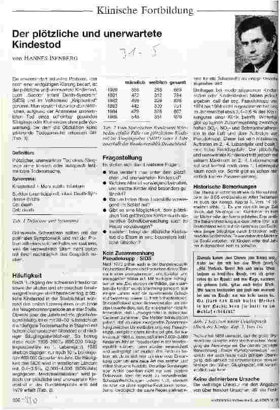 Vorschauseite 1: Der plötzliche und unerwartete Kindestod