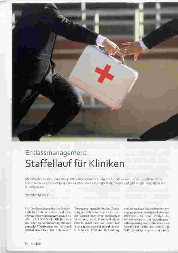 Vorschauseite 1: Staffel lauf für Kliniken