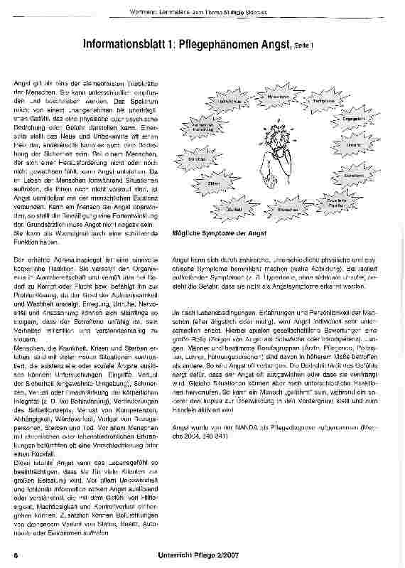 Vorschauseite 5: Lernmaterial zum Thema Multiple Sklerose mitder Fallsituation „Und plötzlich kam die Angst vorm Leben