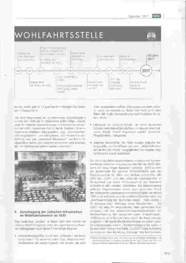 Vorschauseite 3: Zentralwohlfahrtsstelle der Juden in Deutschland (ZWST) ein Blick in die vergangenen 100 Jahre