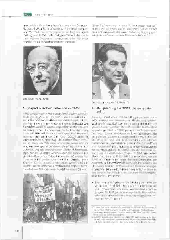 Vorschauseite 4: Zentralwohlfahrtsstelle der Juden in Deutschland (ZWST) ein Blick in die vergangenen 100 Jahre