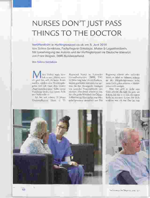 Vorschauseite 1: NURSES DONTJUST PASS THINGS TO THE DOCTOR