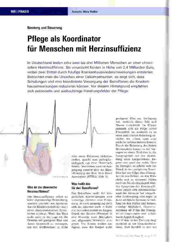 Vorschauseite 1: Pflege als Koordinatorfür Menschen mit Herzinsuffizienz
