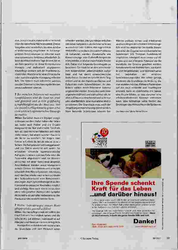 Vorschauseite 2: Ohne stabile Haut keine Entstauung und Kompression