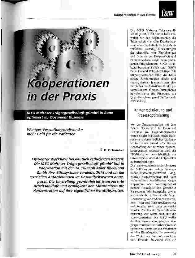 Vorschauseite 1: Kooperationen in der Praxis