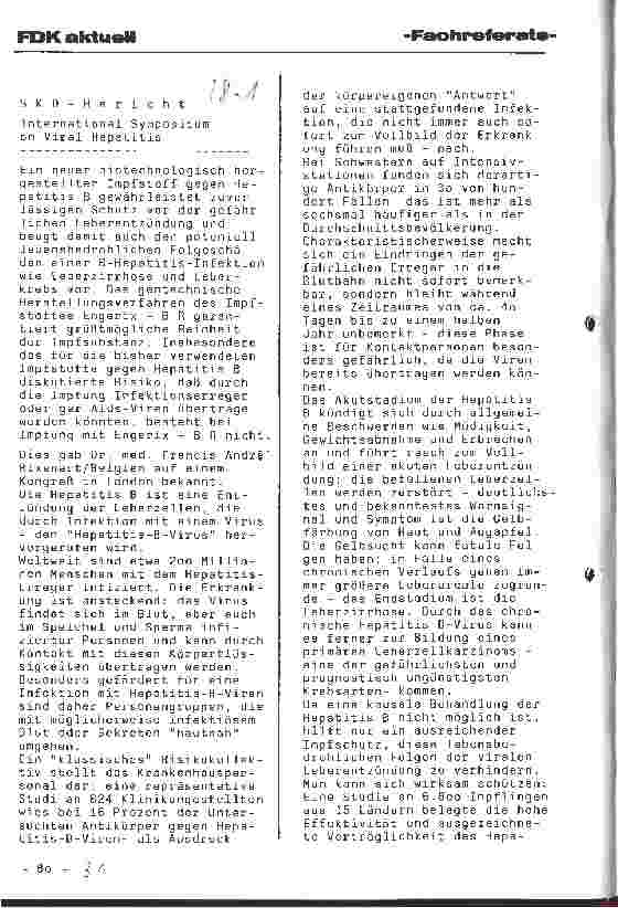 Vorschauseite 1: International Sympositum on Viral Hepatitis