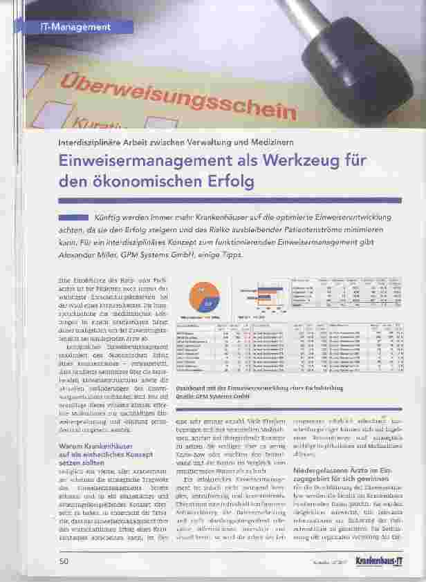 Vorschauseite 1: Einweisermanagement als Werkzeug für den ökonomischen Erfolg