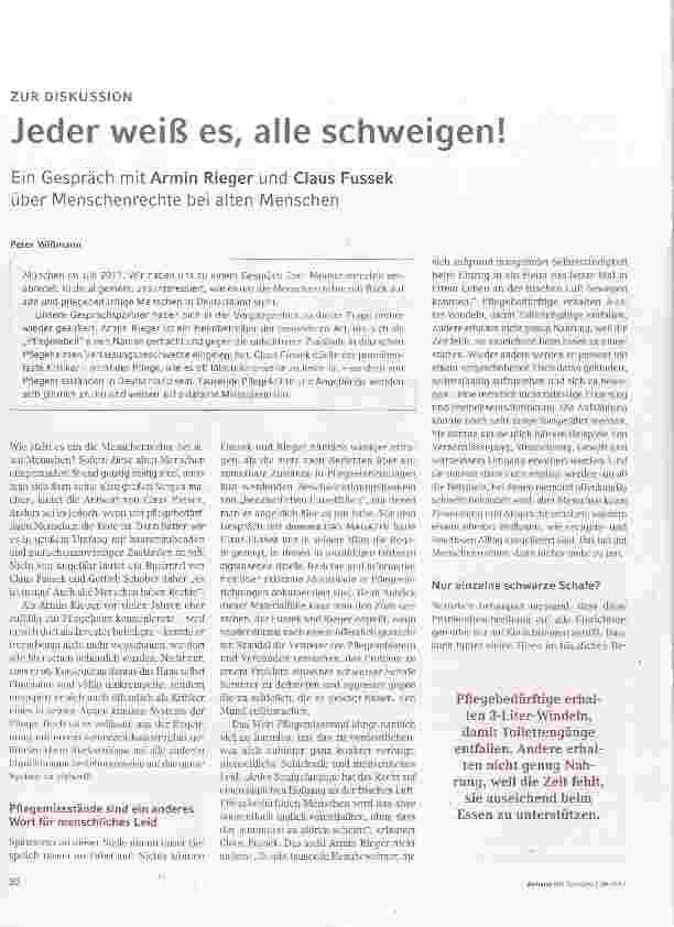 Vorschauseite 1: Jeder weiß es, alle schweigen!