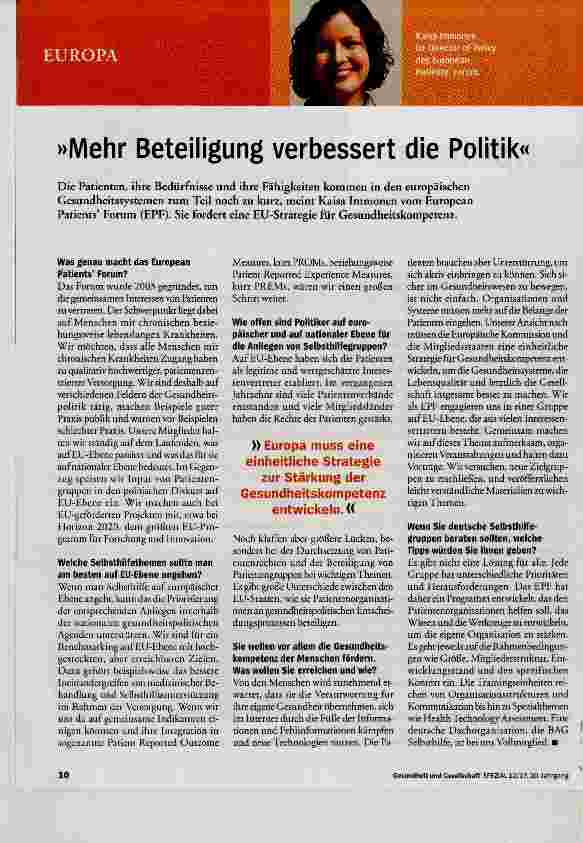 Vorschauseite 1: Mehr Beteiligung verbessert die Politik