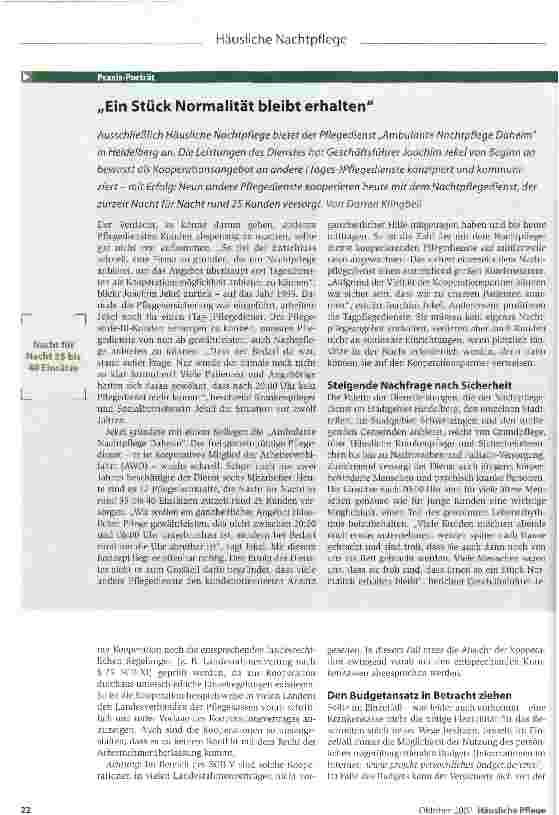 Vorschauseite 1: Ein Stück Normalität bleibt erhalten