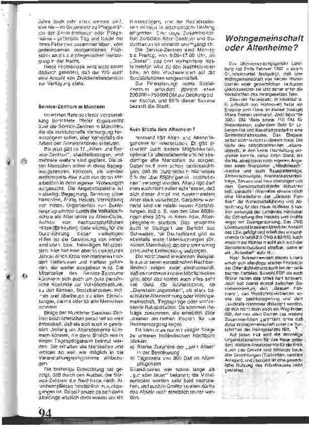 Vorschauseite 5: Nur wenige Alternativen zum Altenheim