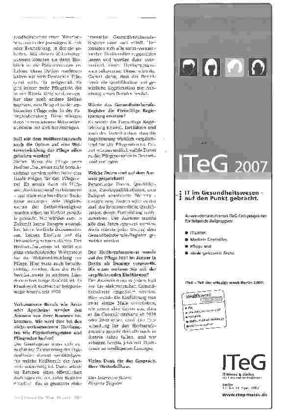 Vorschauseite 2: Der Heilberufsausweis ist für die Pflege ein Muss