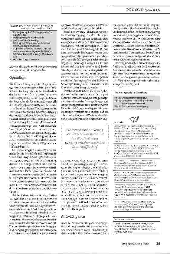 Vorschauseite 3: Fast Track in der Viszeralchirurgie - Teil 2: Operation und Schmerztherapie: Missempfindungen und zusätzliches Krankheitsgefühl vermeiden