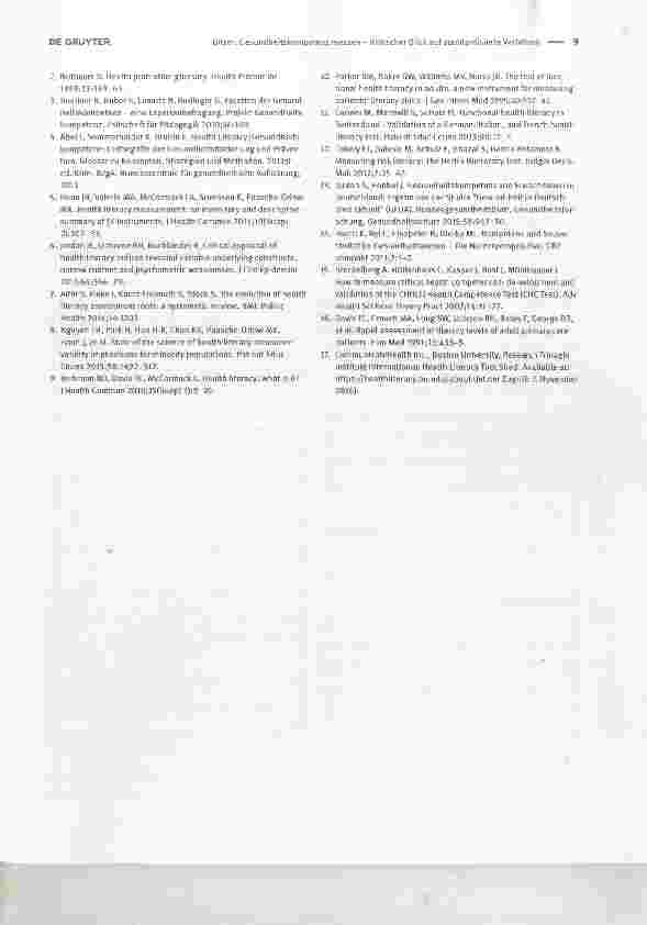 Vorschauseite 4: Gesundheitskompetenz messen - Kritischer Blick auf standardisierte Verfahren Measuring health literacy a criticial view on standardised measures