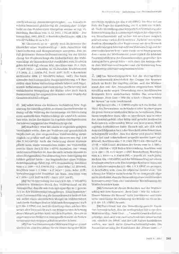 Vorschauseite 5: Anfechtung einer Personalratswahl