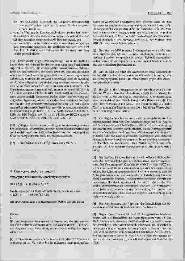 Vorschauseite 6: Anspruch auf Krankengeld nach dem bis 22.7.2015 geltenden Recht Notwendigkeit der ärztlichen Feststellung Unterbleiben wegen einer nichtmedizinisch begründeten Fehlvorstellung des…