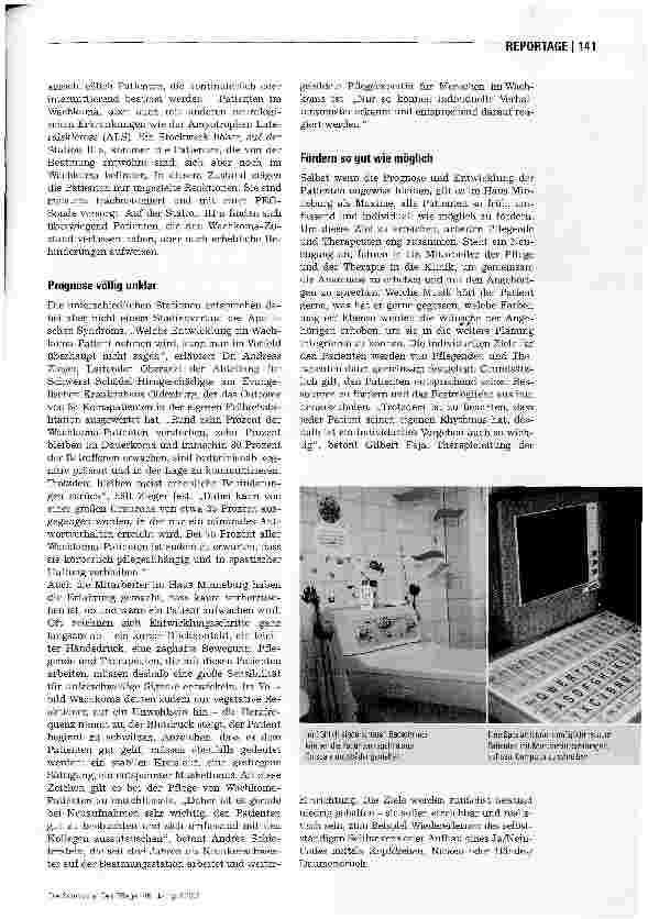Vorschauseite 2: Leben im Wachkoma
