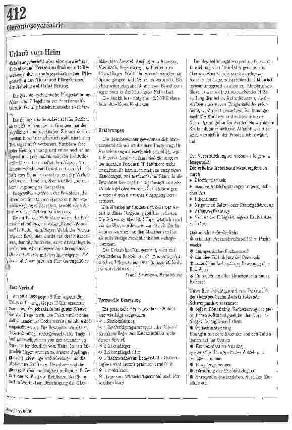 Vorschauseite 5: Gerontopsychiatrische Pflegestation im Heim