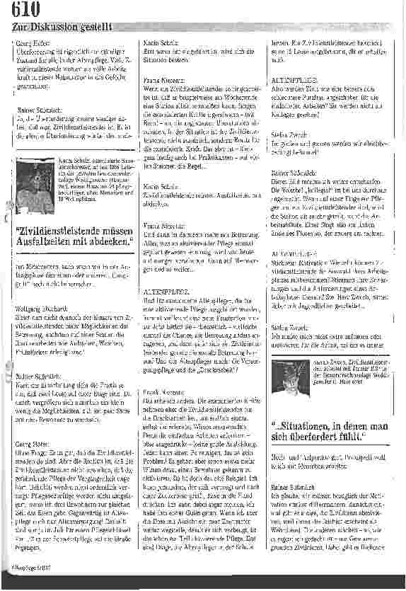 Vorschauseite 3: Zivildienstleistende - Nur billiger Ersatz