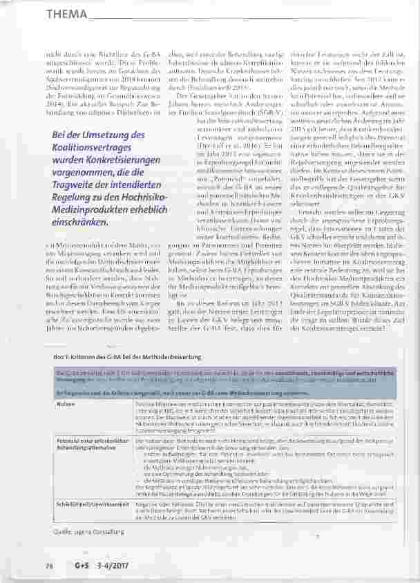 Vorschauseite 2: Hochrisiko-Medizinprodukte in der GKV