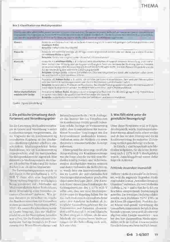 Vorschauseite 3: Hochrisiko-Medizinprodukte in der GKV