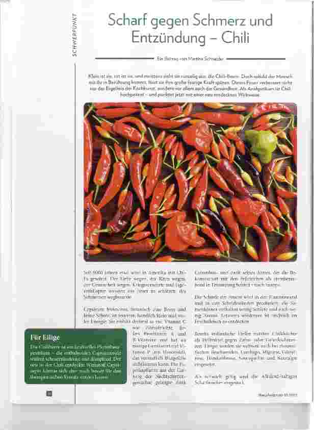 Vorschauseite 1: Scharf gegen Schmerz und Entzündung - Chili
