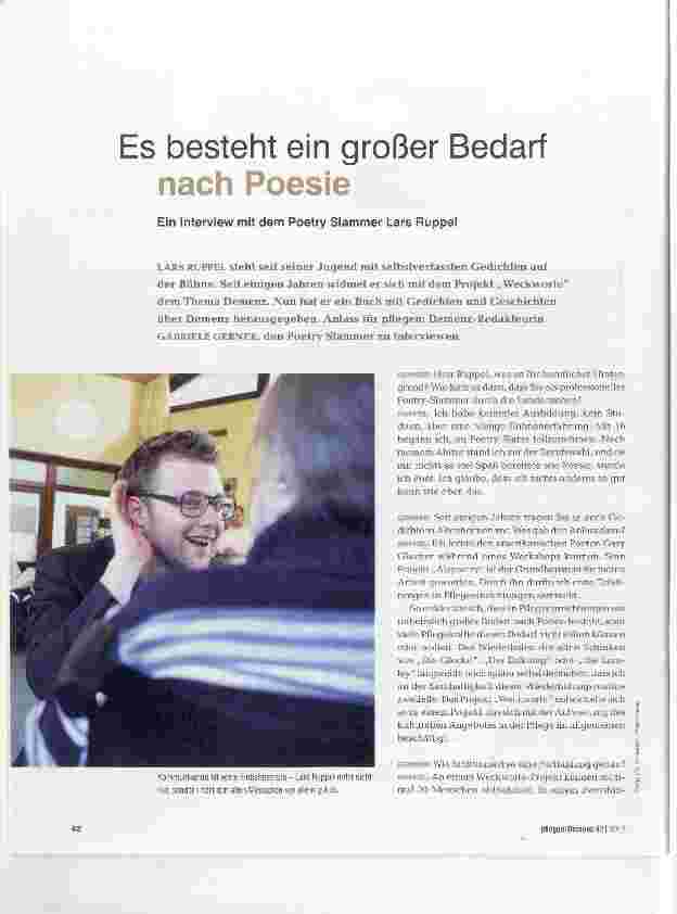 Vorschauseite 1: Es besteht ein großer Bedarf nach Poesie