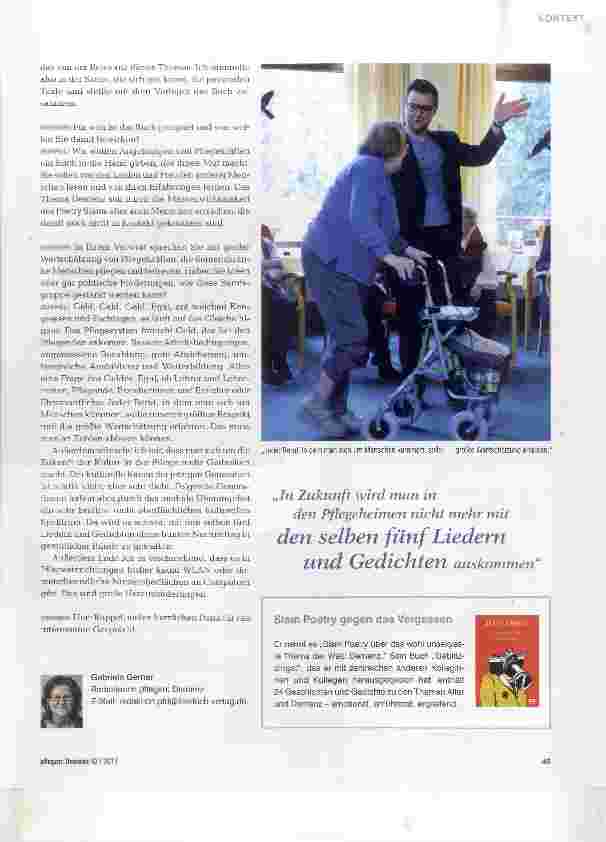 Vorschauseite 4: Es besteht ein großer Bedarf nach Poesie