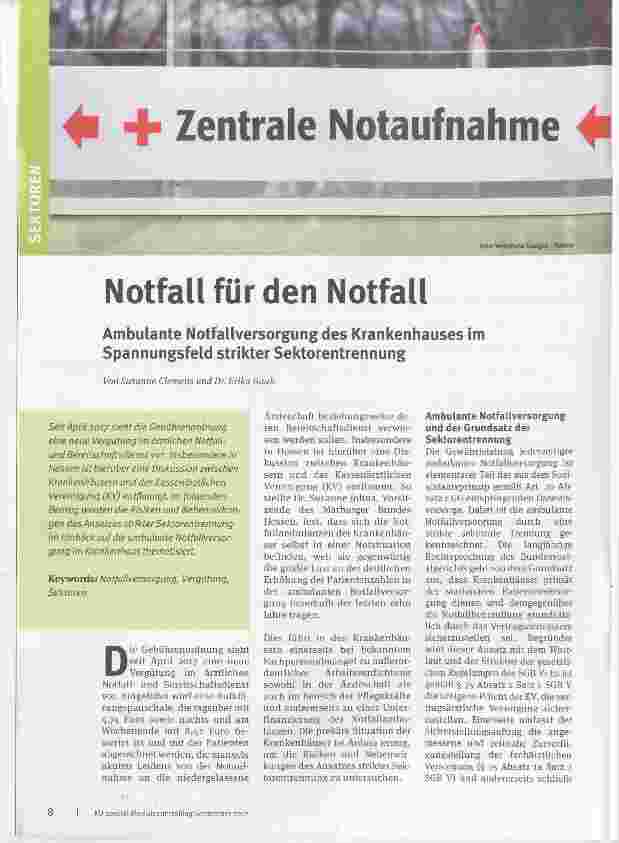 Vorschauseite 1: Notfall für den Notfall