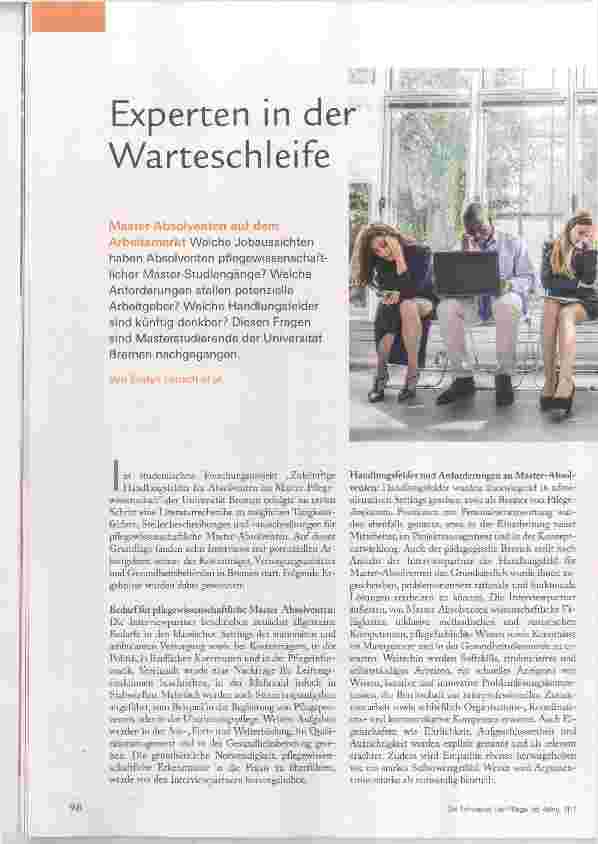 Vorschauseite 1: Experten in der Warteschleife