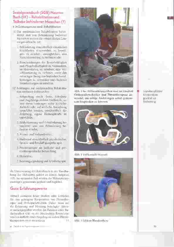 Vorschauseite 2: Zusammenarbeit von Physiotherapie und Orthopädietechnik