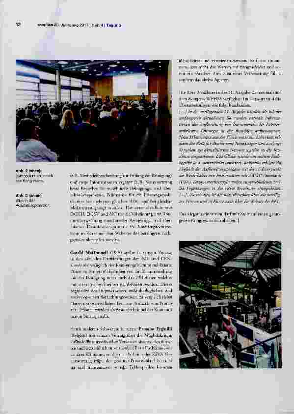Vorschauseite 2: Die Welt zu Gast in Deutschland der Kongress World Federation for Hospital Sterilisation Sciences in Bonn