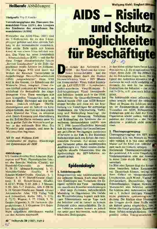 Vorschauseite 1: AIDS - Risiken und Schutzmöglichkeiten für Beschäftigte