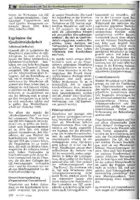 Vorschauseite 4: Qualitätszirkel als Teil der Krankenhausnormalität? Erfahrungen aus 14 unterschiedlichen Projektkrankenhäusern