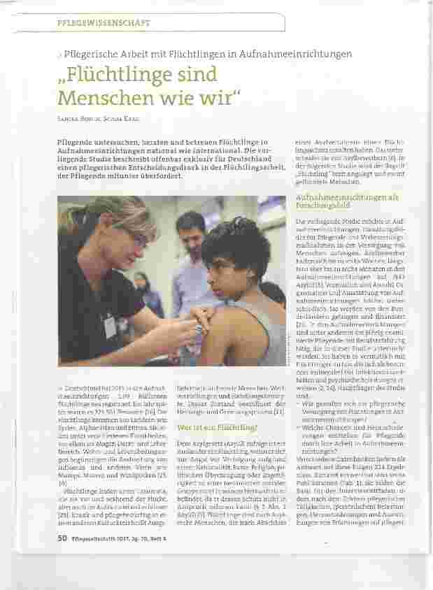 Vorschauseite 1: „Flüchtlinge sind Menschen wie wir“