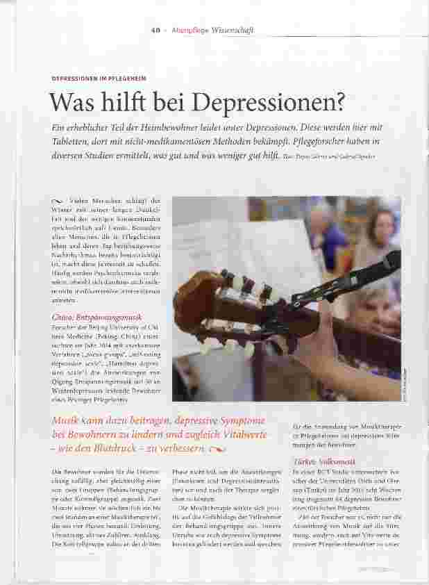 Vorschauseite 1: Was hilft bei Depressionen?